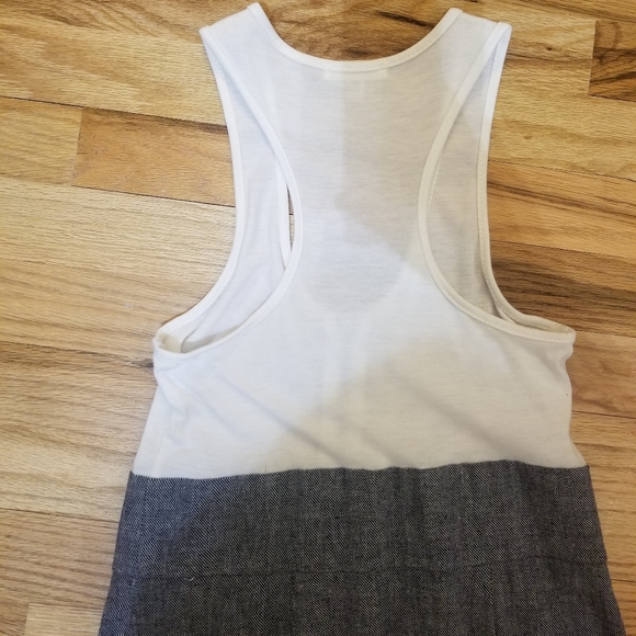 Silence + Noise Urban Outfitters White Grey Gray Mixed Media Sleeveless Dress - Picture 7 of 8